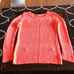 Gap neon coral long sweater